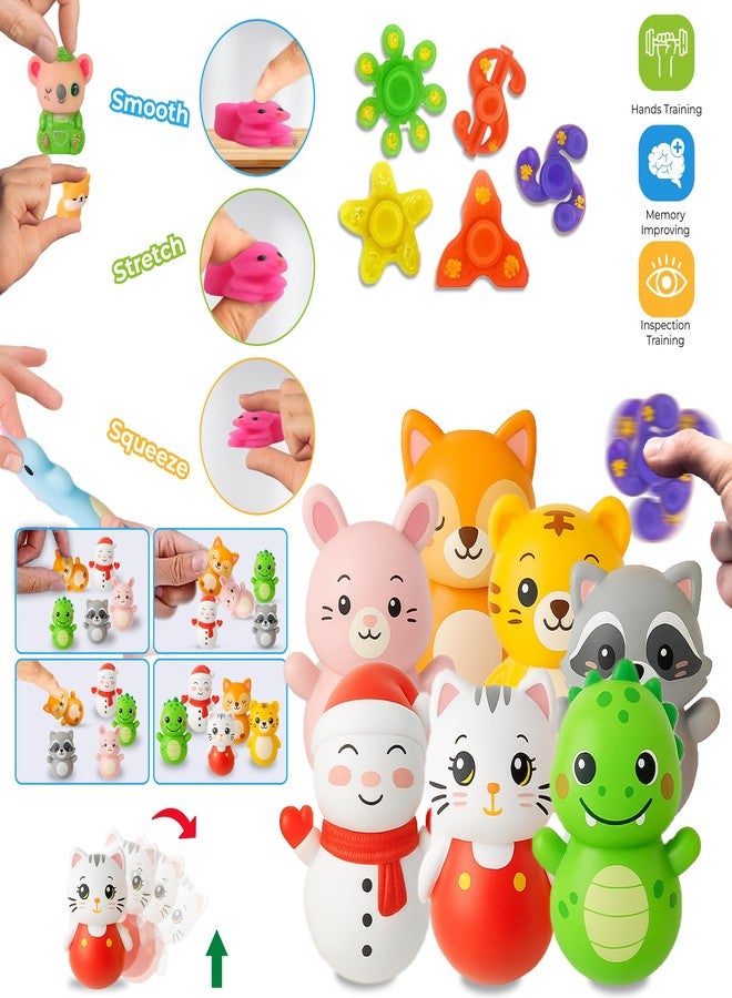 TwCare 125 Pcs Party Favors Fidget Toys Pack, Randomly Selected Pop Sensory Set 65 Stickers Gifts for Kids Adults Boy Girl Stocking Stuffers Autistic Goodie Bag Filler Treasure Box Classroom Prizes School - Image 3